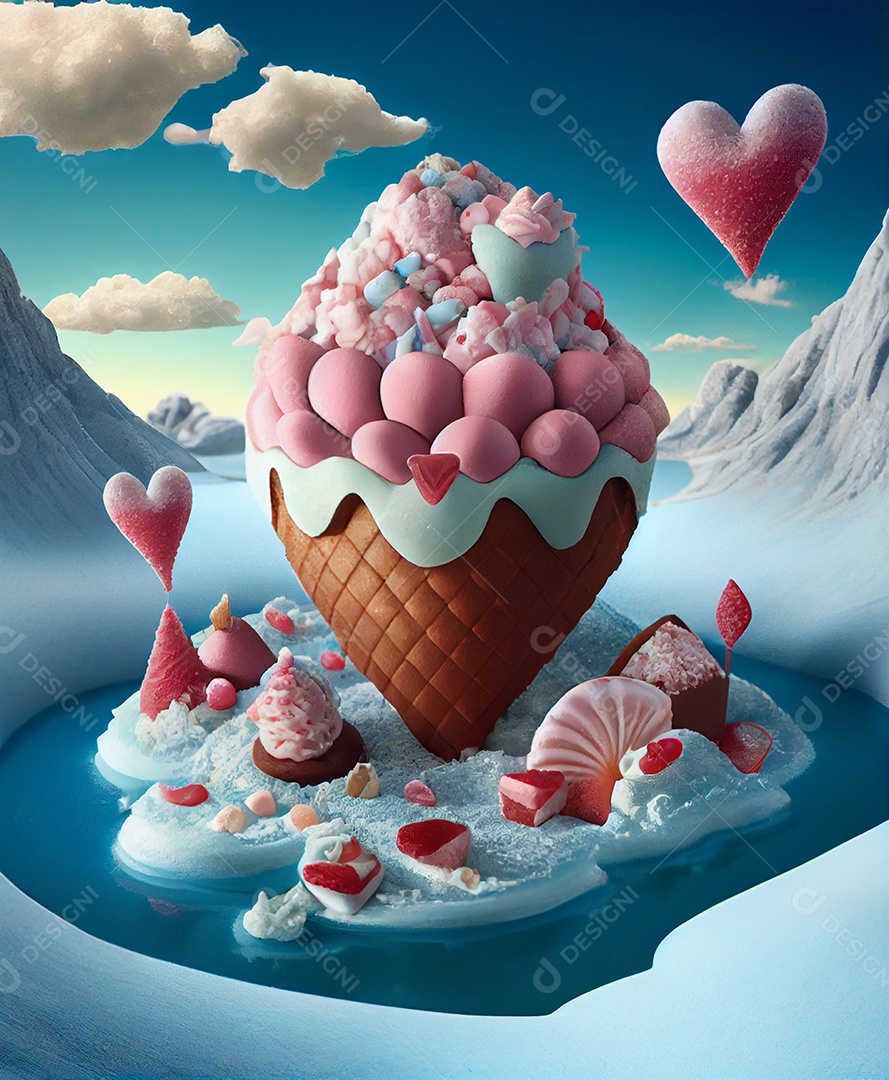 Desenho animado de sorvete