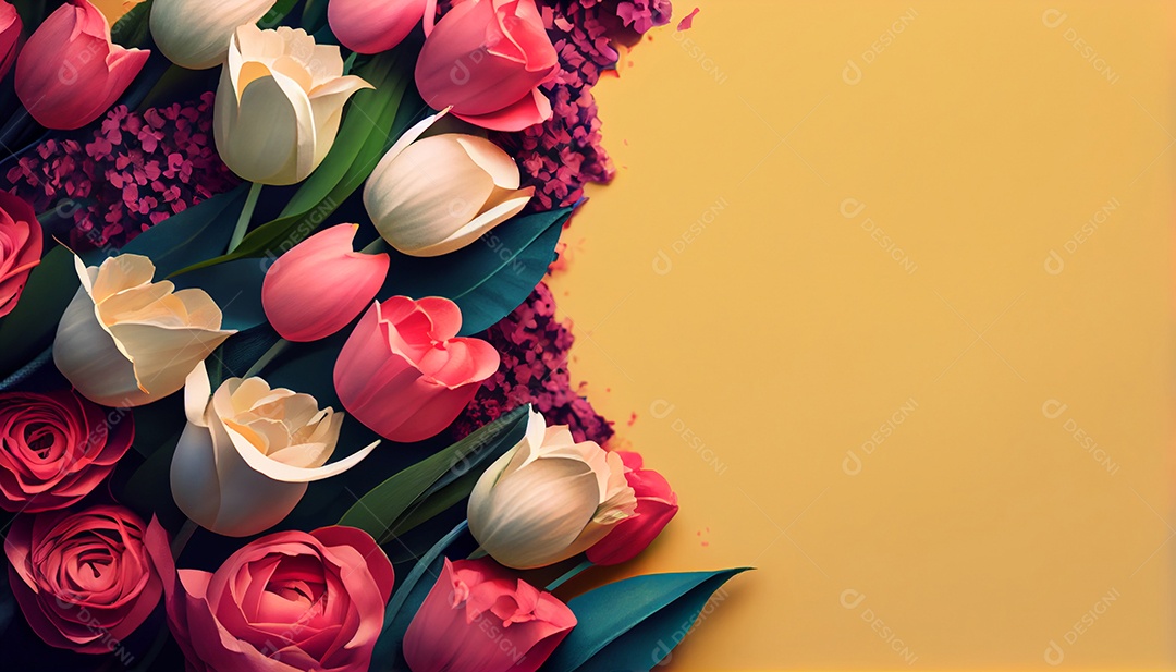 Flores sobre fundo isolado