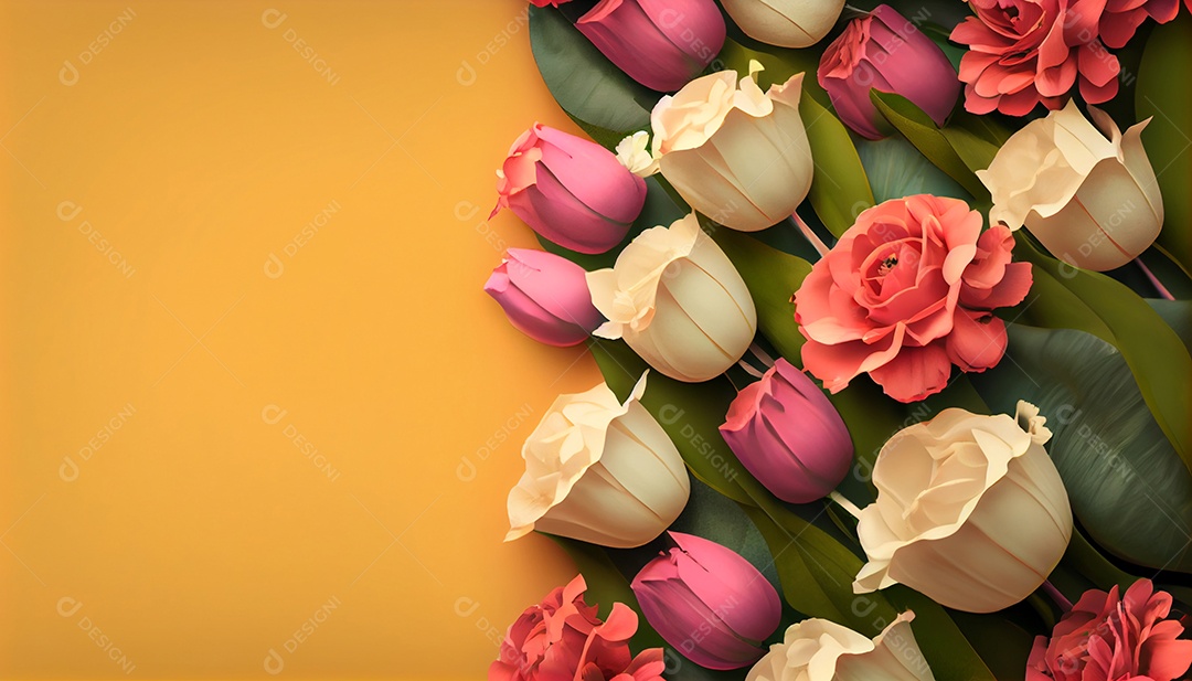 Flores sobre fundo isolado