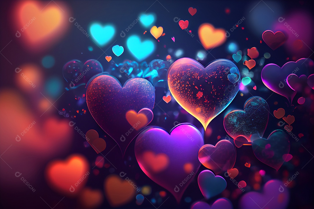 Corações sobre fundo isolado