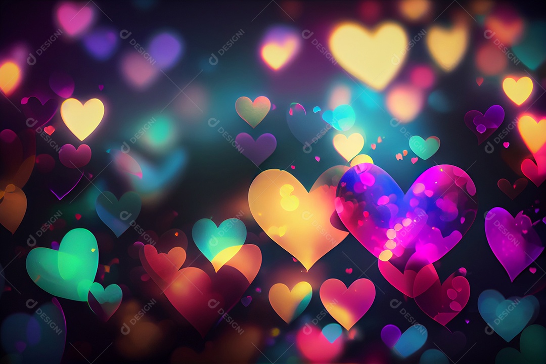 Corações sobre fundo isolado