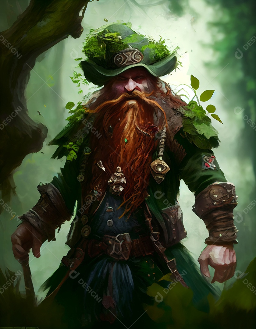 Ilustração Duende. Dia de São Patrício