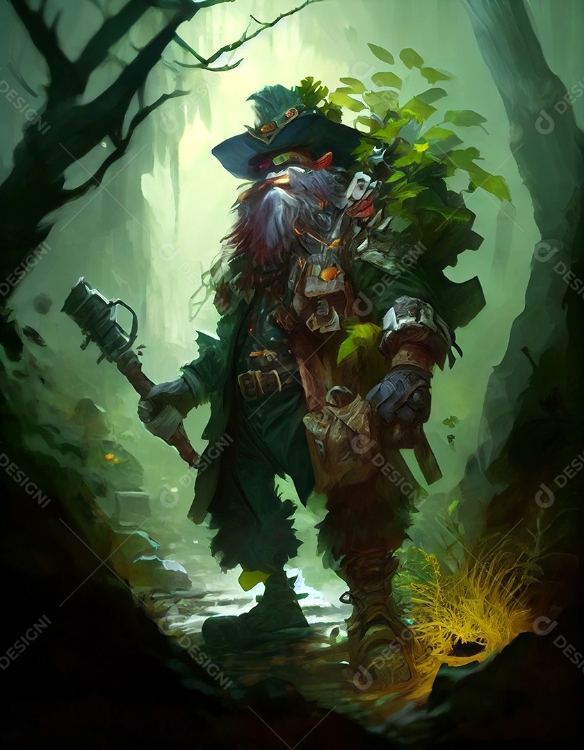 Ilustração duende, Dia de São Patrício