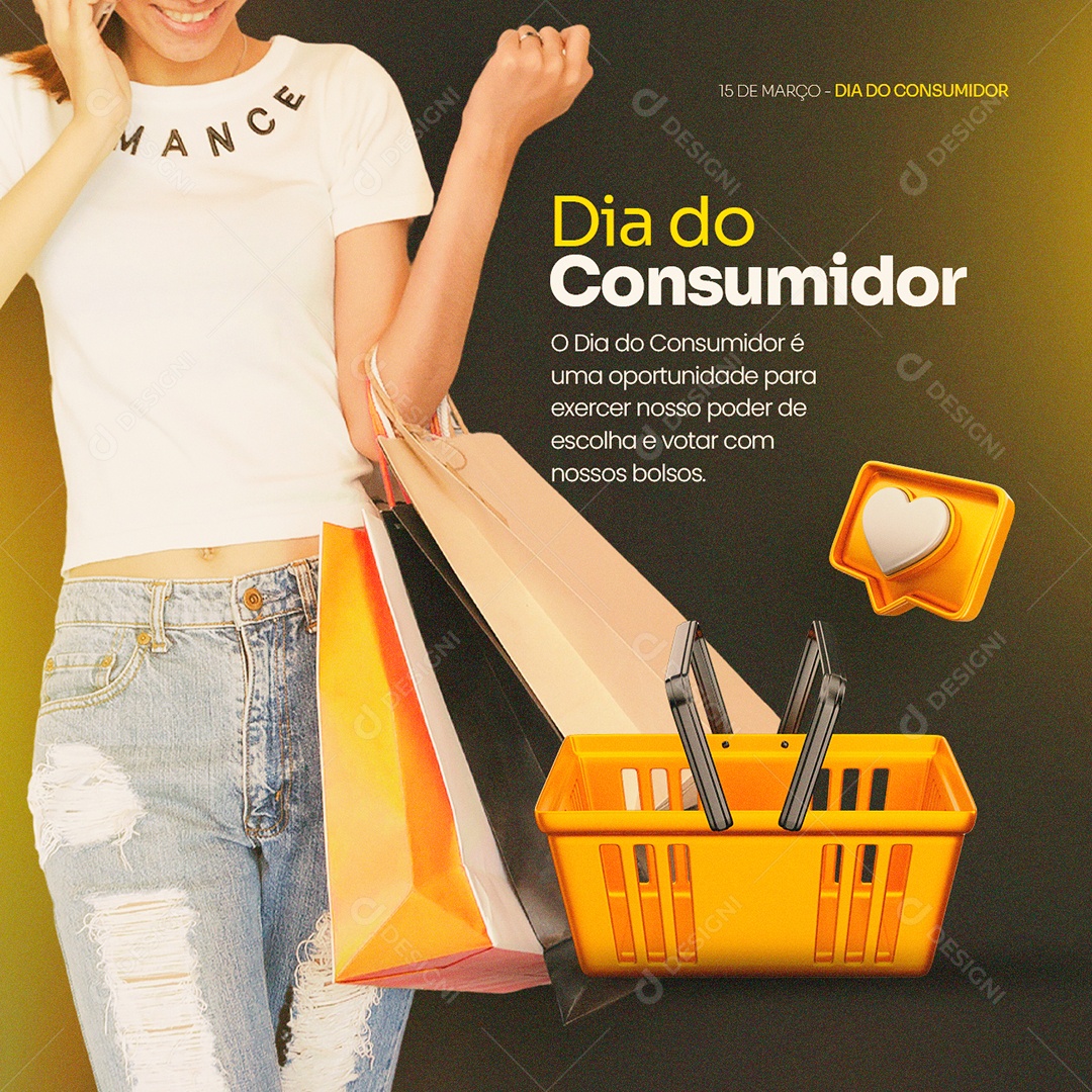 O Dia Do Consumidor é Uma Oportunidade Para Exercer Nosso Poder Social Media PSD Editável