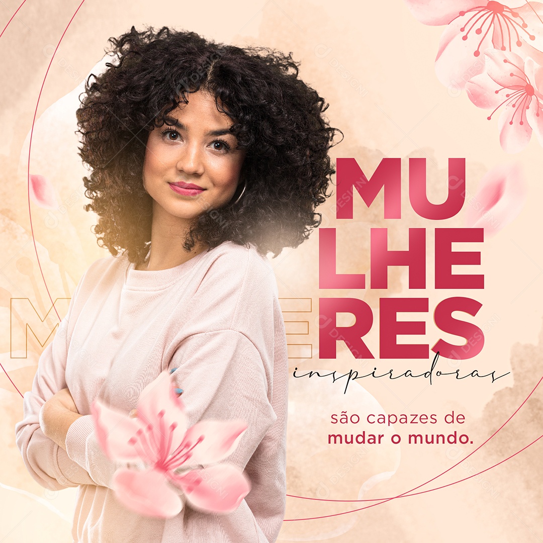 São Capazes de Mudar o Mundo Dia Internacional Da Mulher Social Media PSD Editável