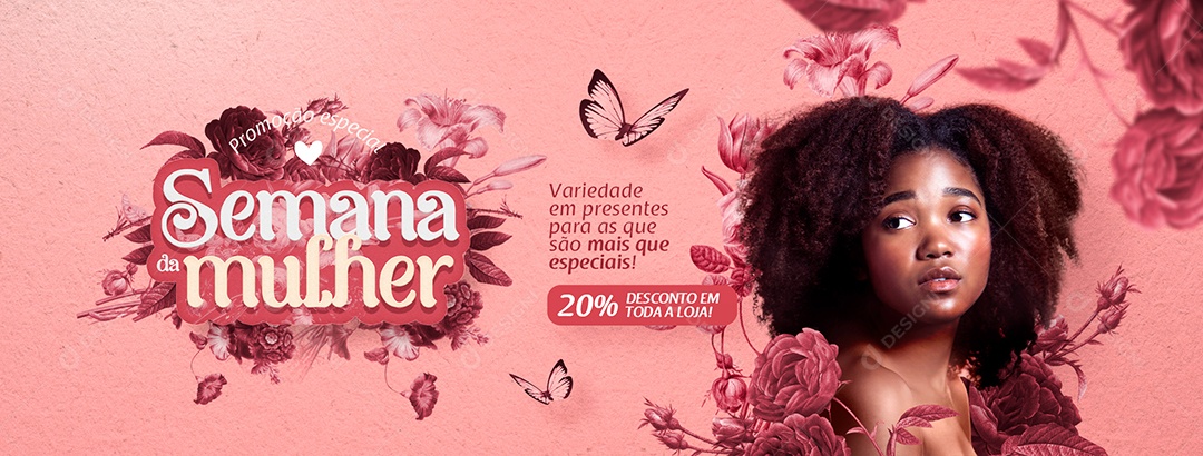 Women's Week Banner Variety of Gifts For Those Who Are Most Special Social Media PSD Editable