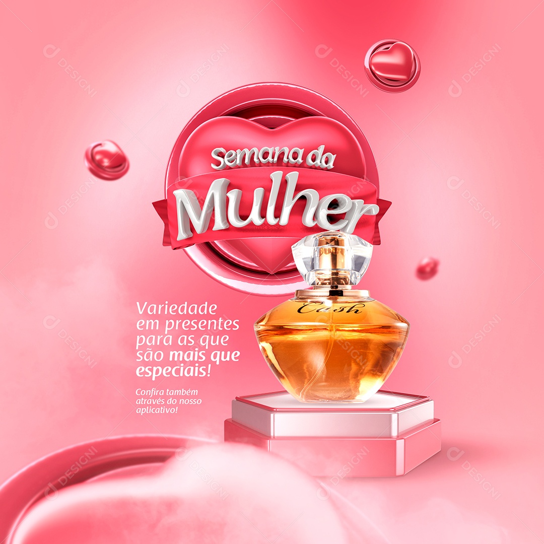 Semana da Mulher Variedade em Presentes Para as Que São Mais Especiais Social Media PSD Editável