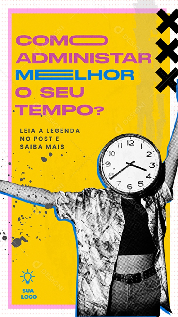 Story Como Administrar Melhor o Seu Tempo Social Media PSD Editável