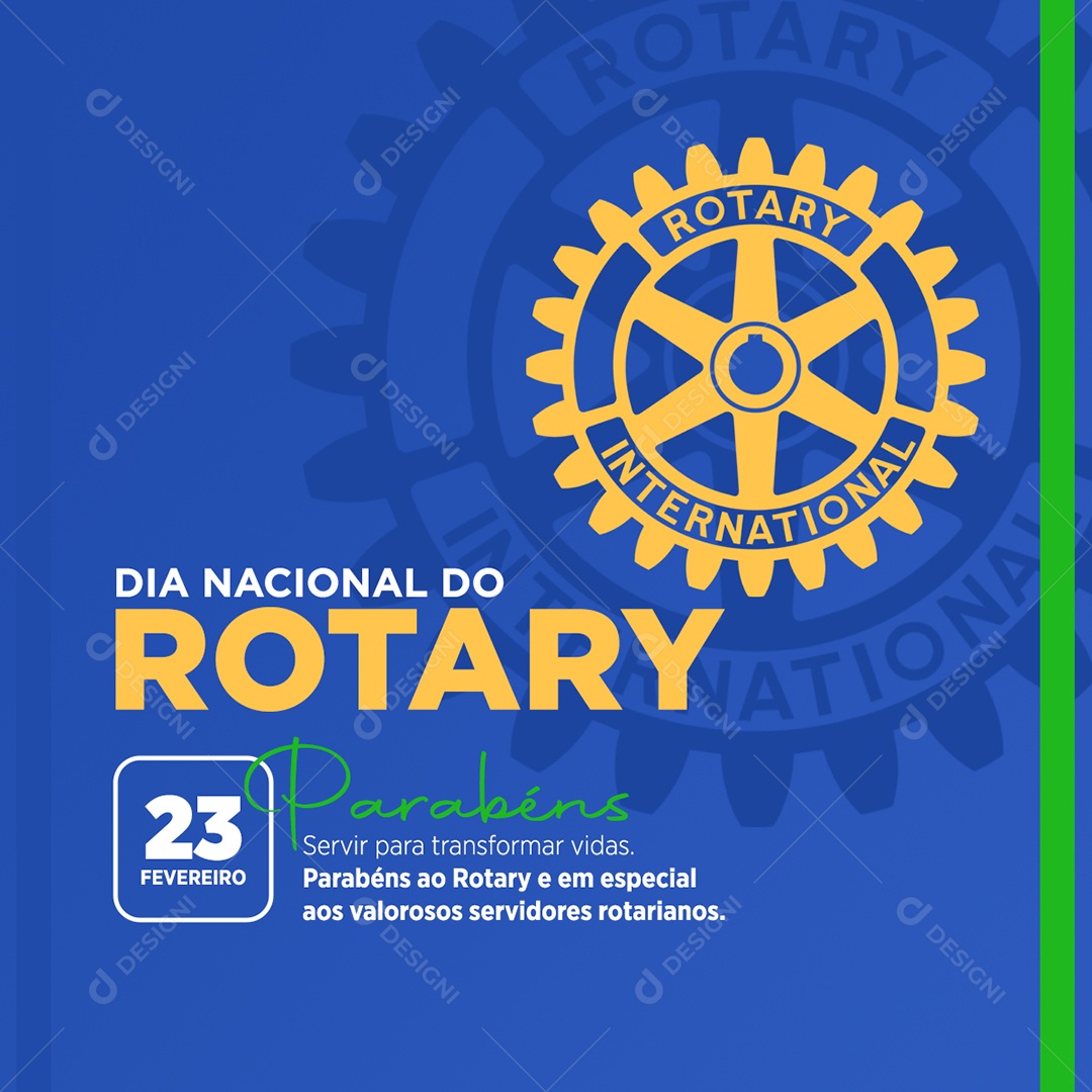 Dia Internacional do Rotary 23 de Fevereiro Social Media PSD Editável