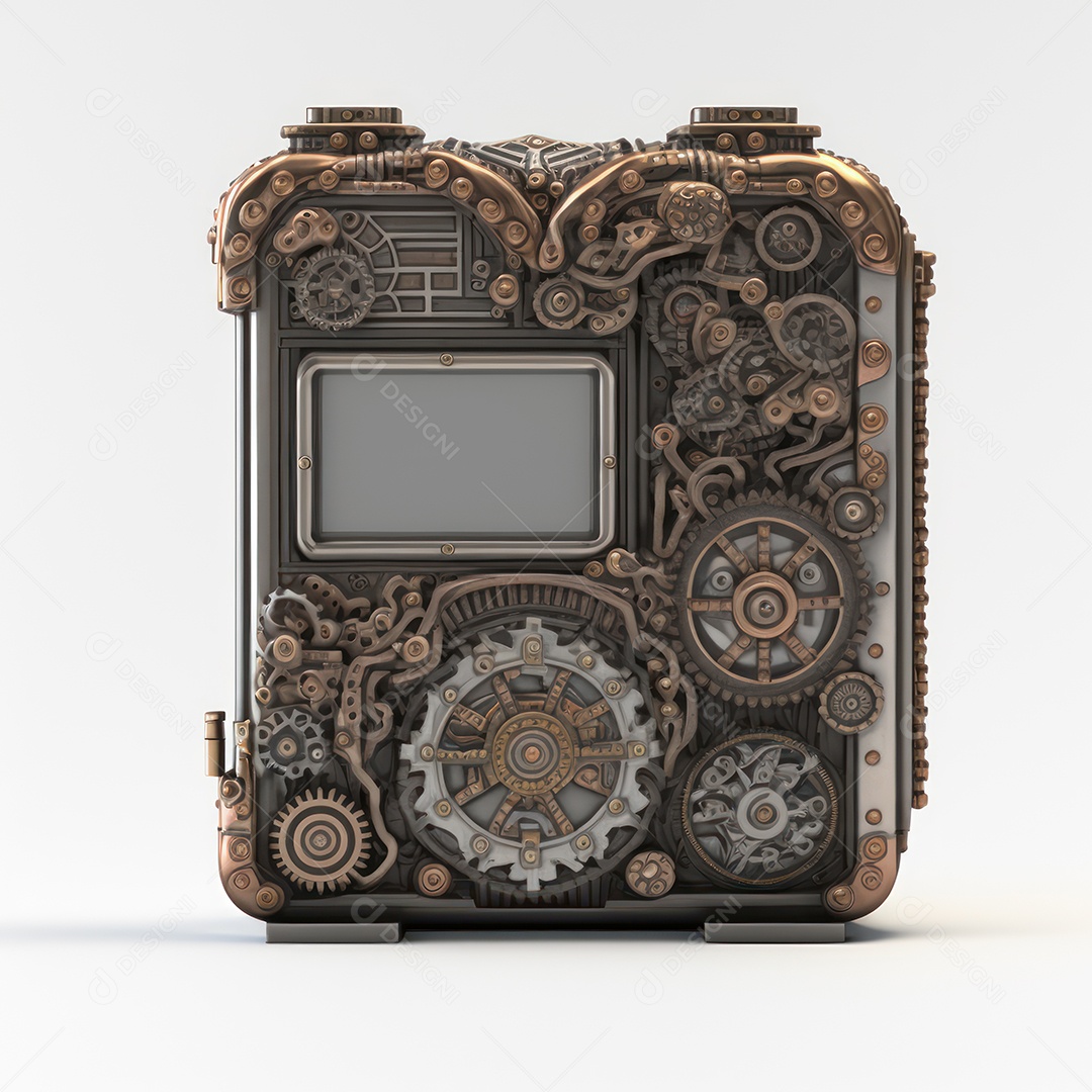 Conceito de novo controlador de videogame sem fio futurista e emulador portátil e compacto de videogame