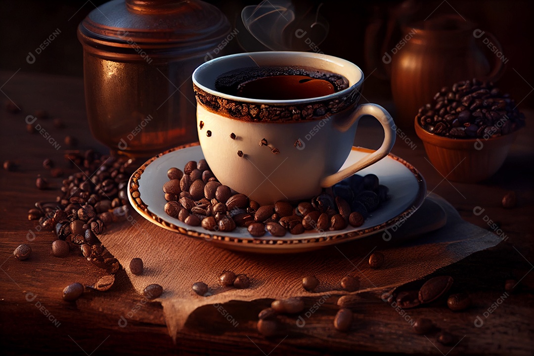 Ilustração xícara de café