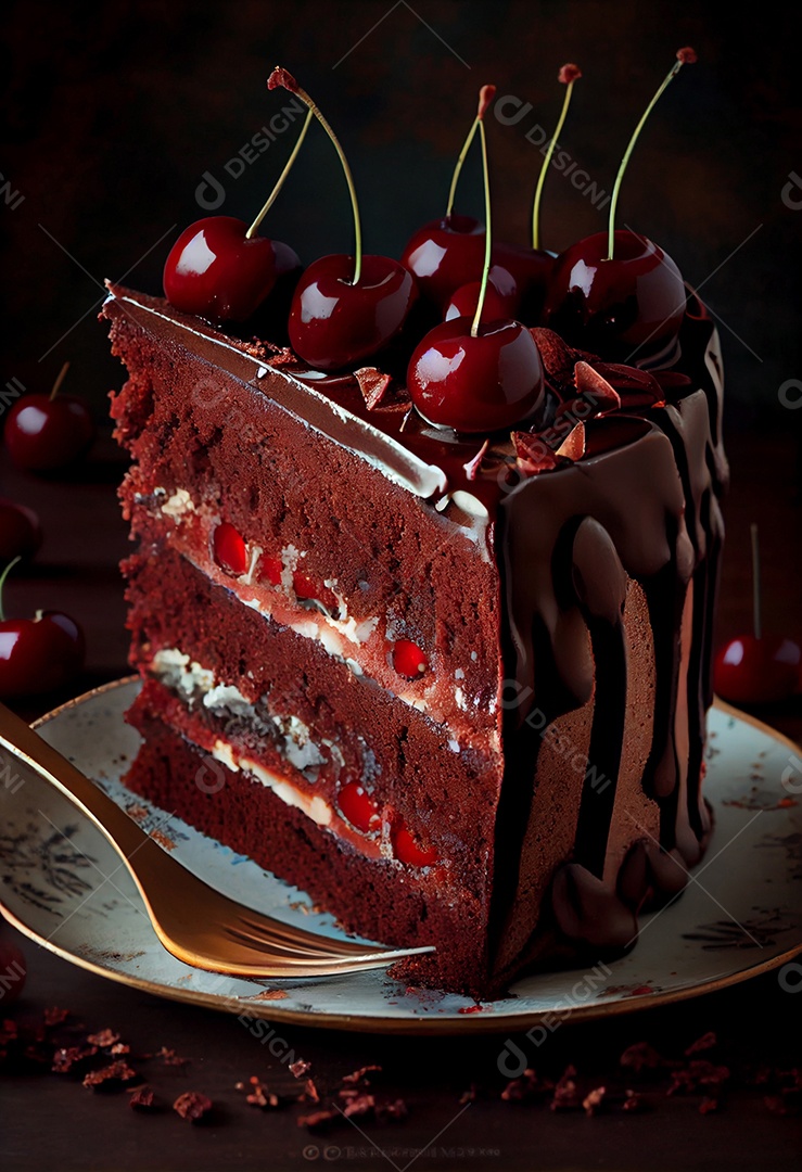 Bolo de chocolate decorado