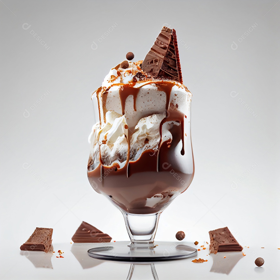 Taça de chocolate quente