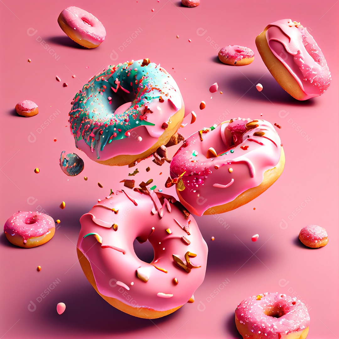 Delicioso donuts rosa