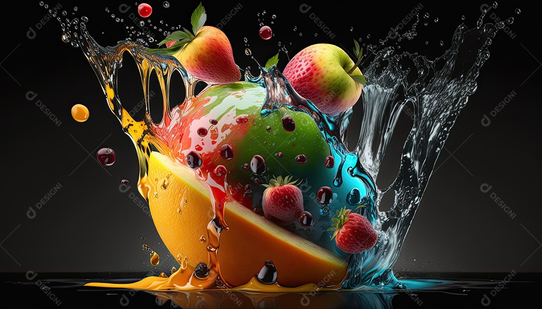 ilustração de frutas tropicais