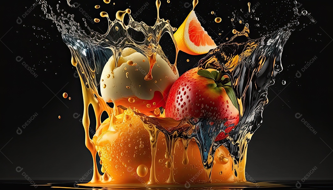 ilustração de frutas tropicais