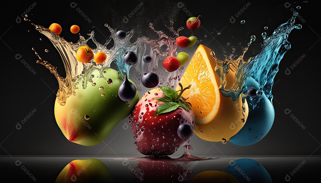 ilustração de frutas tropicais