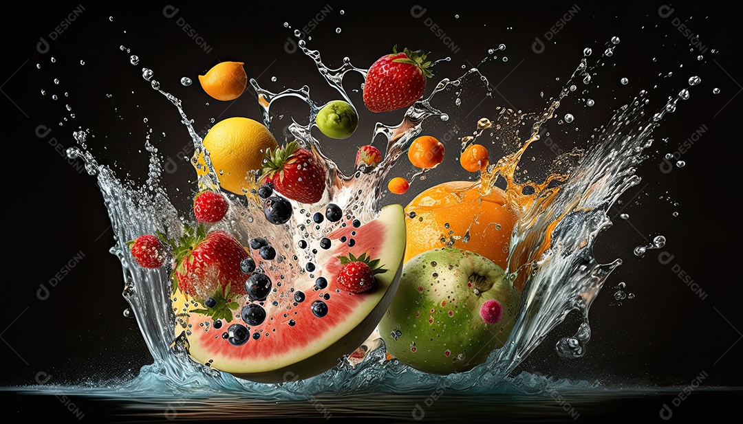 ilustração de frutas tropicais