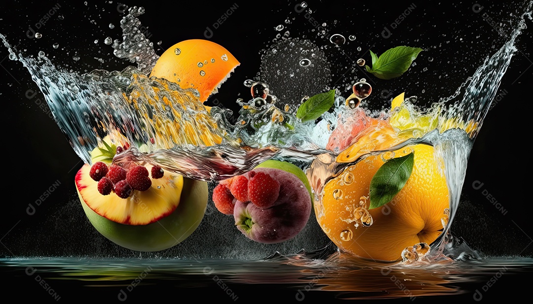 ilustração de frutas tropicais