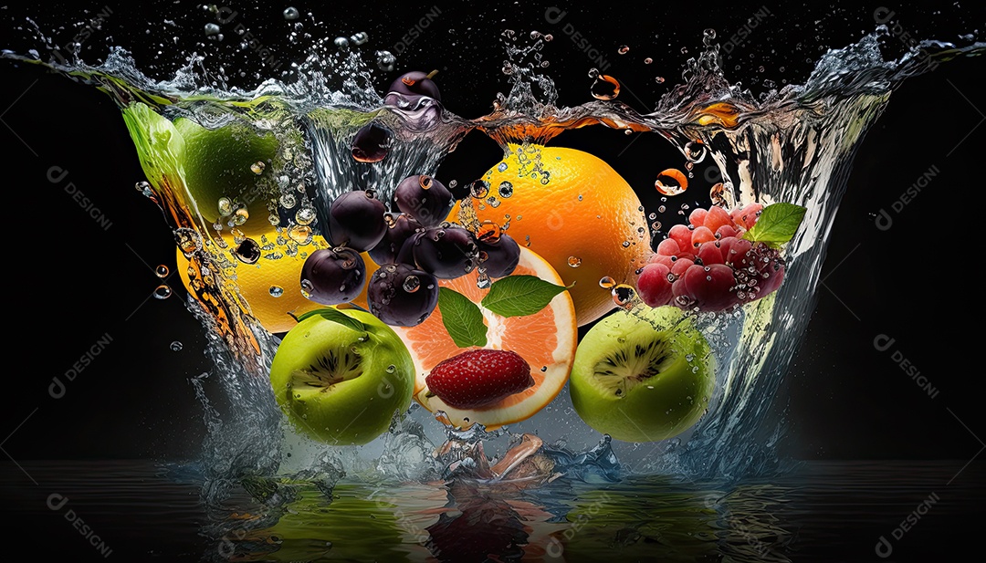 ilustração de frutas tropicais