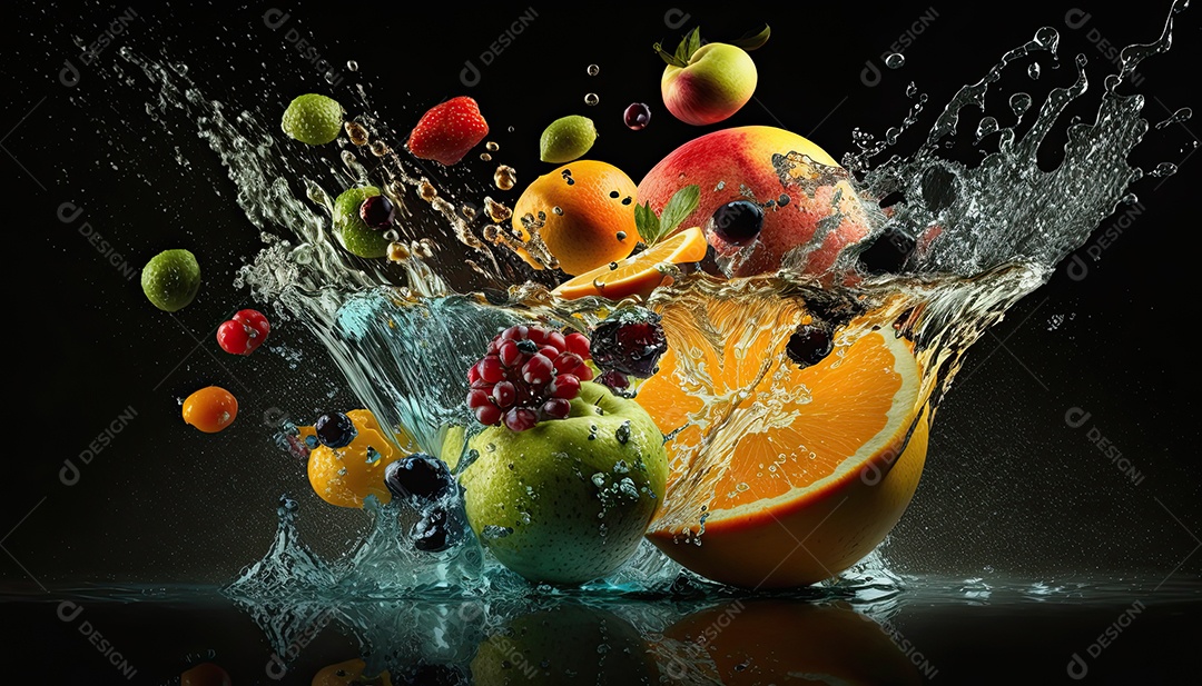 ilustração de frutas tropicais