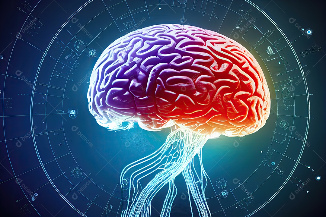 Ilustração sobre inteligência artificial