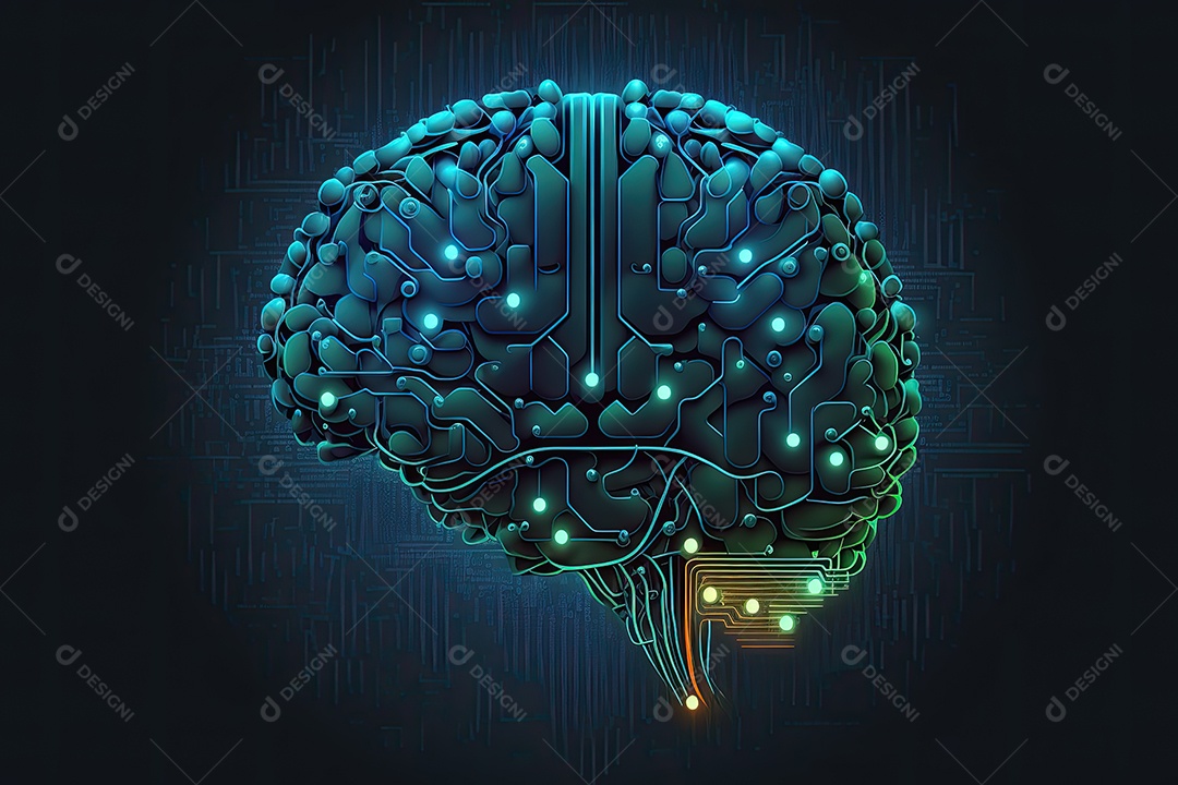 Ilustração sobre inteligência artificial