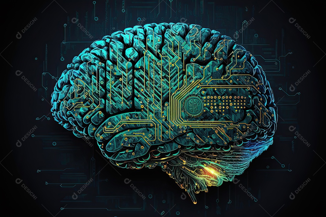 Ilustração sobre inteligência artificial