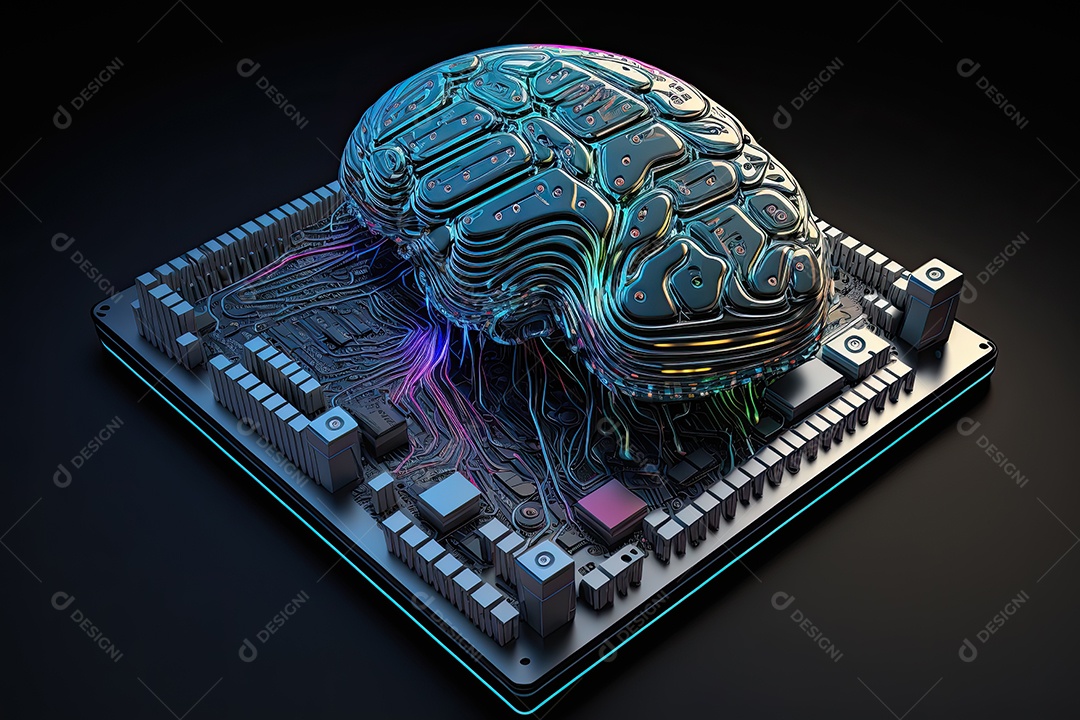 Ilustração sobre inteligência artificial