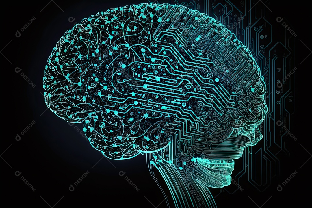 Ilustração sobre inteligência artificial