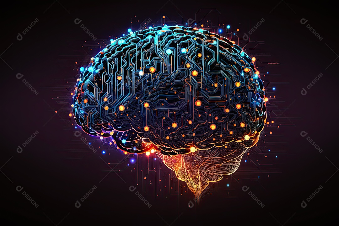 Ilustração sobre inteligência artificial