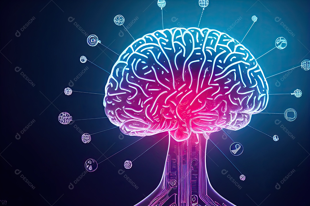 Ilustração sobre inteligência artificial