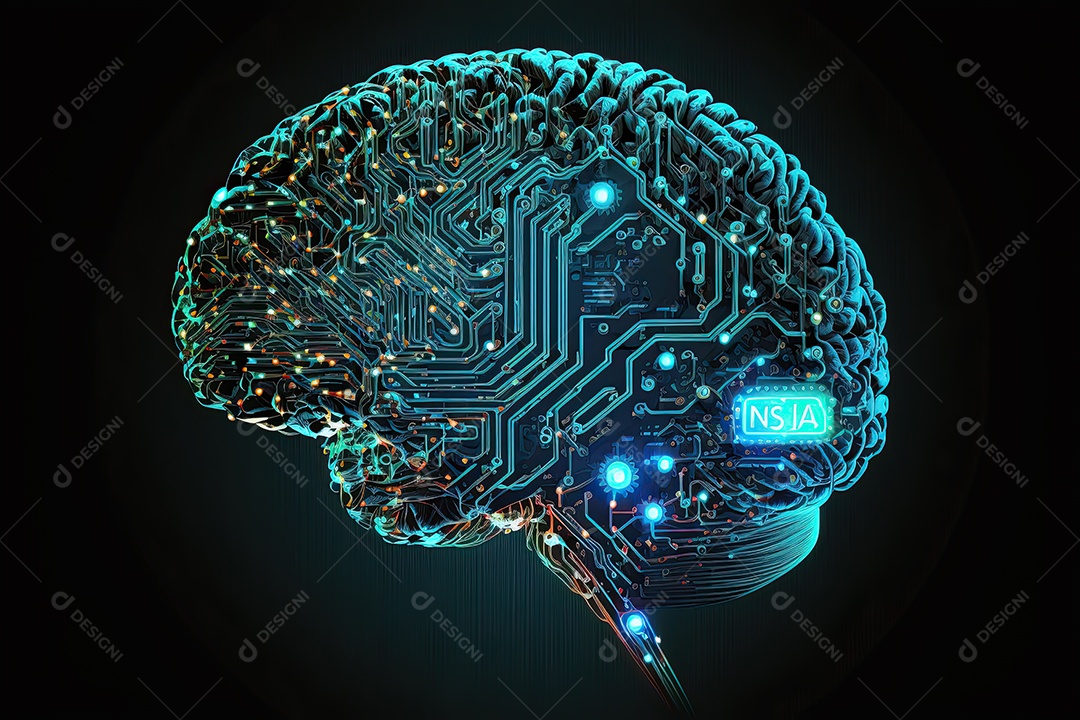 Ilustração sobre inteligência artificial