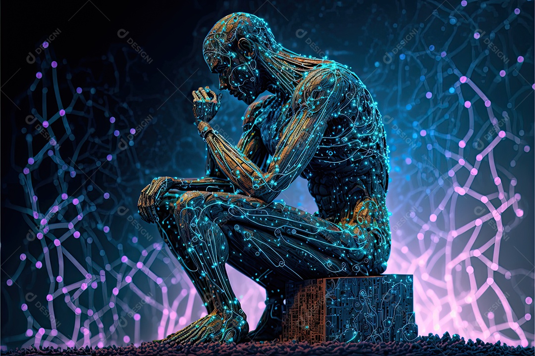 Ilustração sobre inteligência artificial