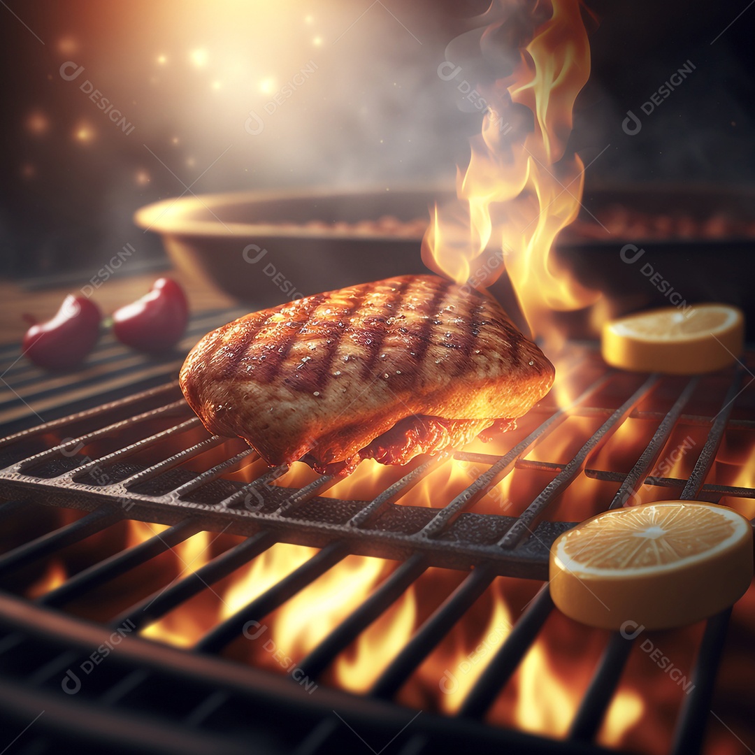 Deliciosos file de frango grelhado