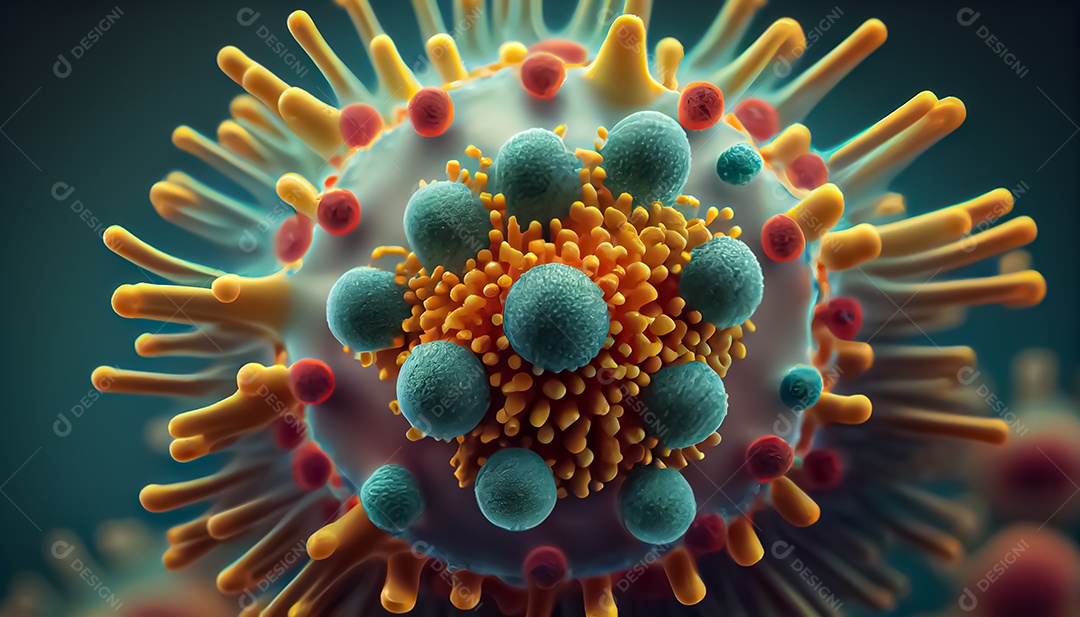 Aproximação das bactérias do vírus Covid 19