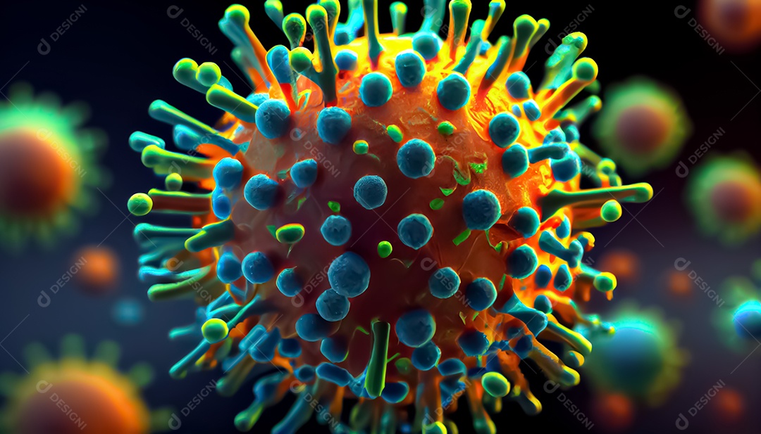 Aproximação das bactérias do vírus Covid 19