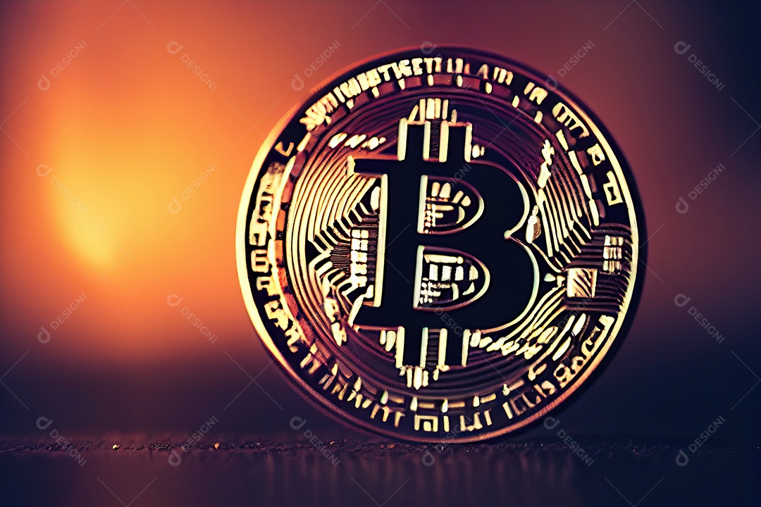 Conceito de criptomoeda Bitcoin sendo destruída, exterminada, sacrificada após uma grande recessão financeira