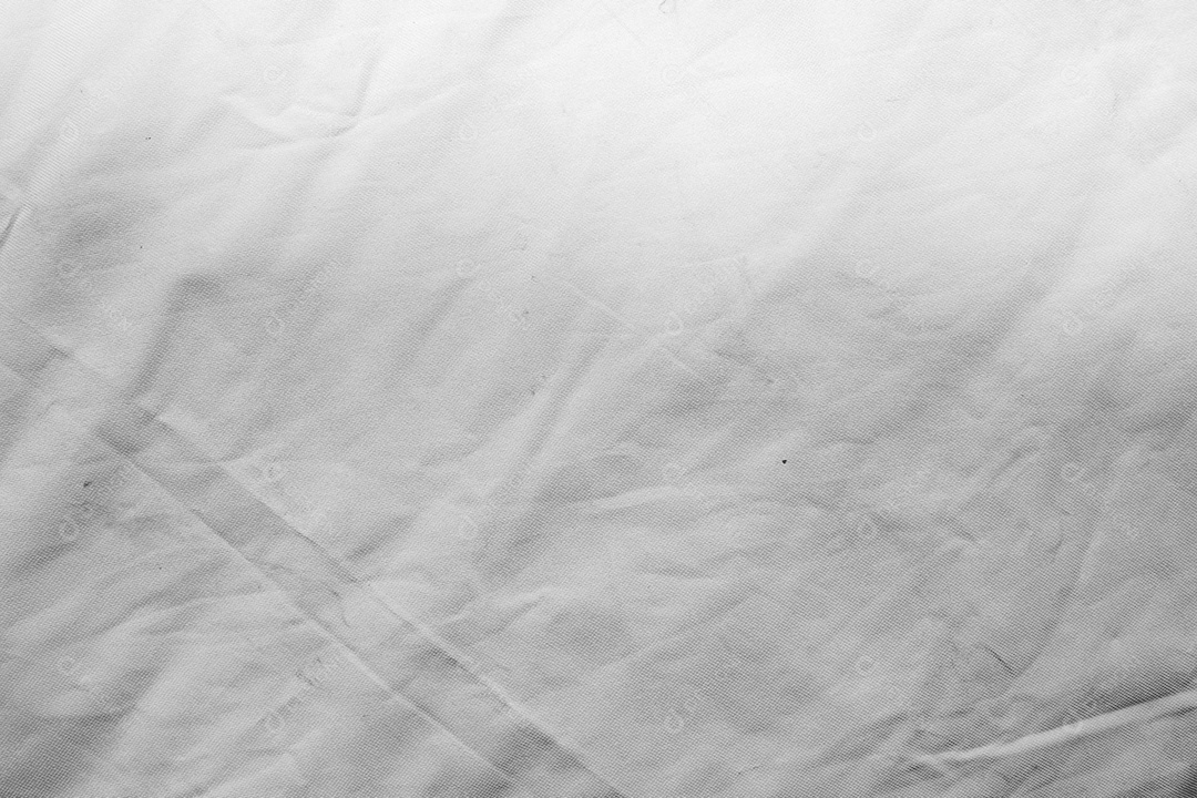 Textura gradiente de linho branco estilo de curva turva de tecido de luxo abstrato, roupa de cama enrugada e sombras cinza escuras, plano de fundo