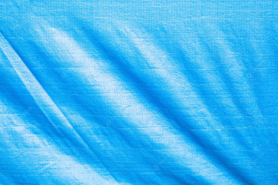 Textura gradiente de roupa de cama azul estilo de curva turva de tecido de luxo abstrato, roupa de cama enrugada e sombras cinza escuras, plano de fundo