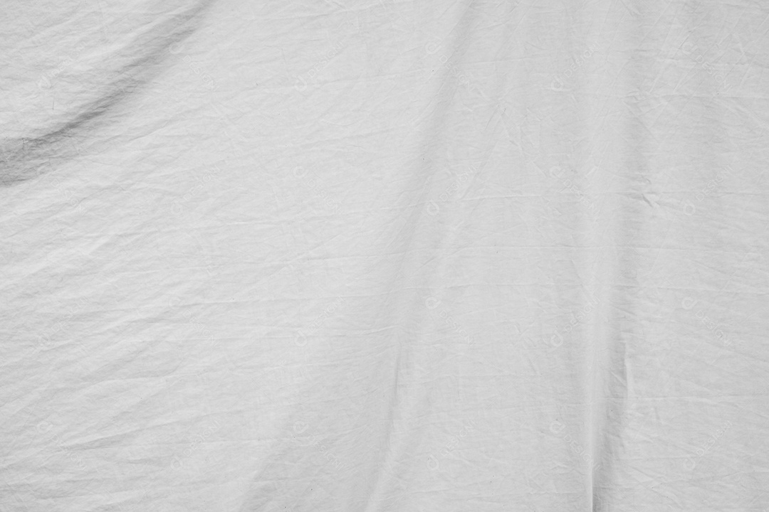 Textura gradiente de linho branco estilo de curva turva de tecido de luxo abstrato, roupa de cama enrugada e sombras cinza escuras, plano de fundo