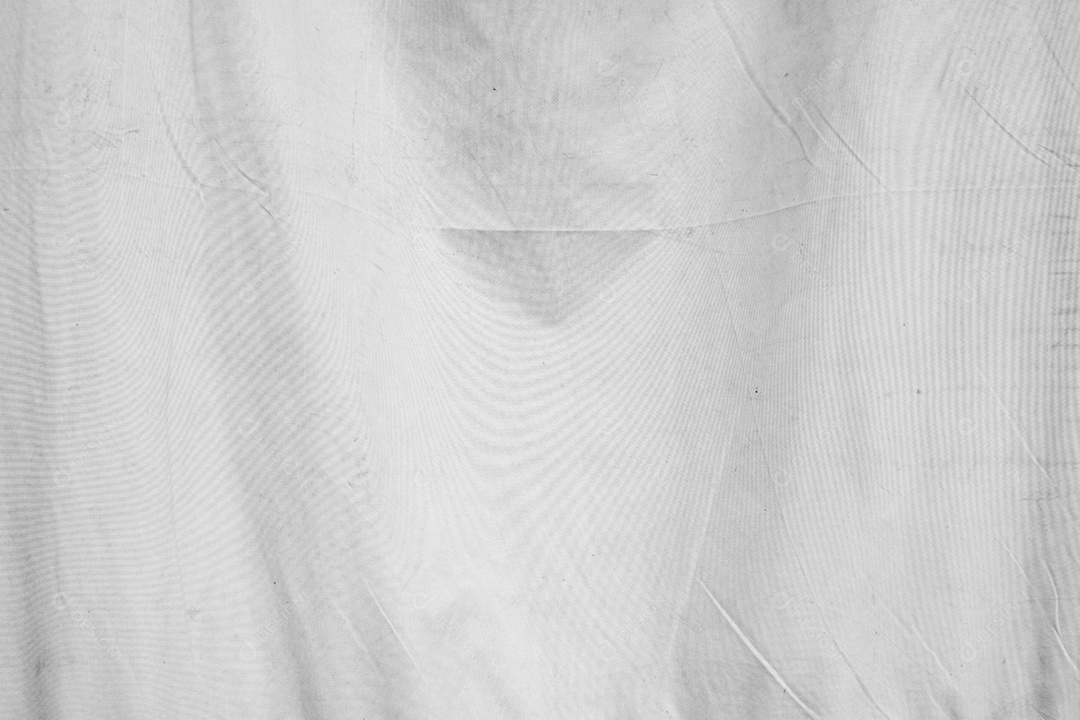 Textura gradiente de linho branco estilo de curva turva de tecido de luxo abstrato, roupa de cama enrugada e sombras cinza escuras, plano de fundo