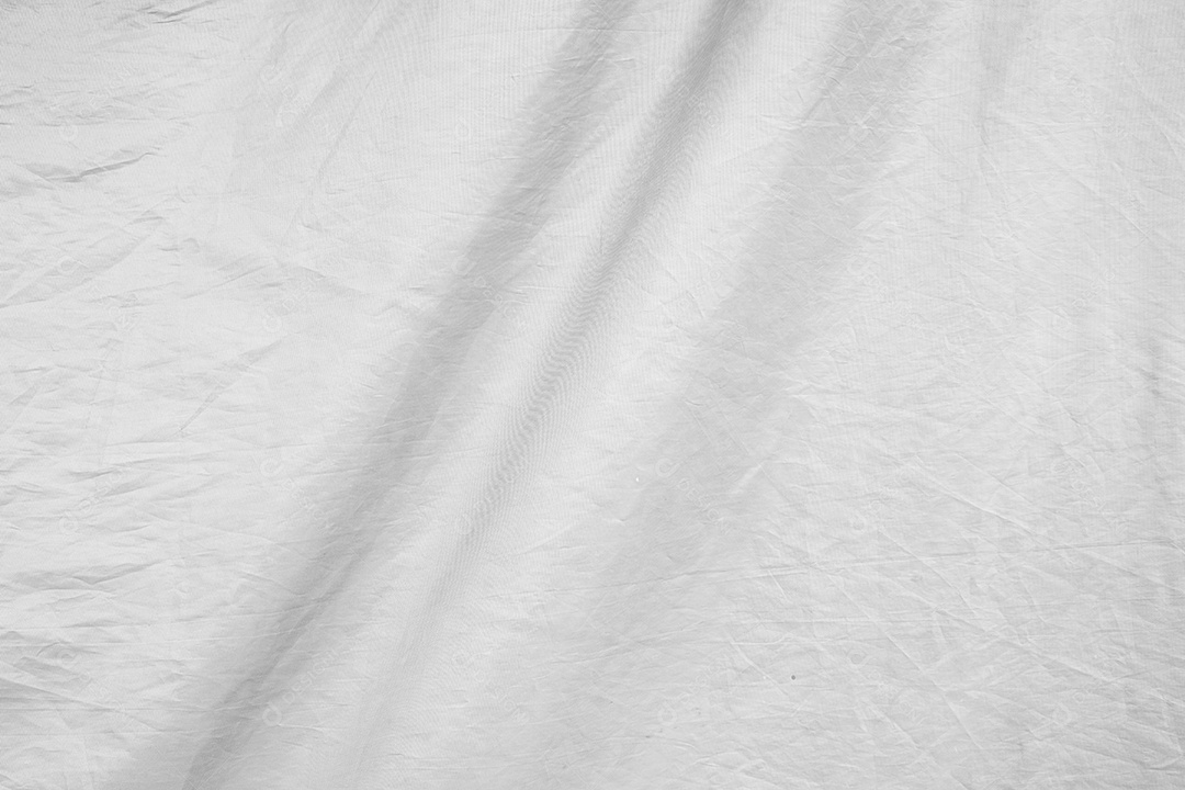 Textura gradiente de linho branco estilo de curva turva de tecido de luxo abstrato, roupa de cama enrugada e sombras cinza escuras, plano de fundo