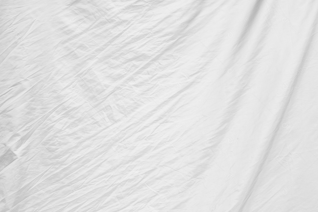 Textura gradiente de linho branco estilo de curva turva de tecido de luxo abstrato, roupa de cama enrugada e sombras cinza escuras, plano de fundo