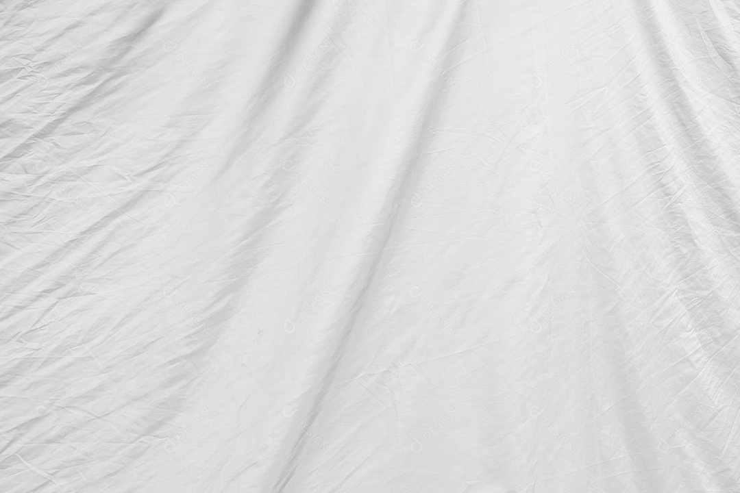 Textura gradiente de linho branco estilo de curva turva de tecido de luxo abstrato, roupa de cama enrugada e sombras cinza escuras, plano de fundo