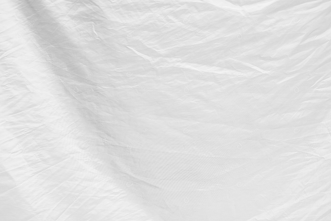 Textura gradiente de linho branco estilo de curva turva de tecido de luxo abstrato, roupa de cama enrugada e sombras cinza escuras, plano de fundo