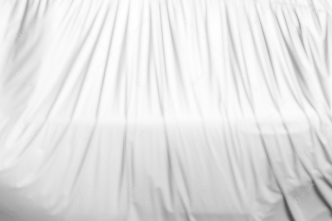 Textura gradiente de linho branco estilo de curva turva de tecido de luxo abstrato, roupa de cama enrugada e sombras cinza escuras, plano de fundo