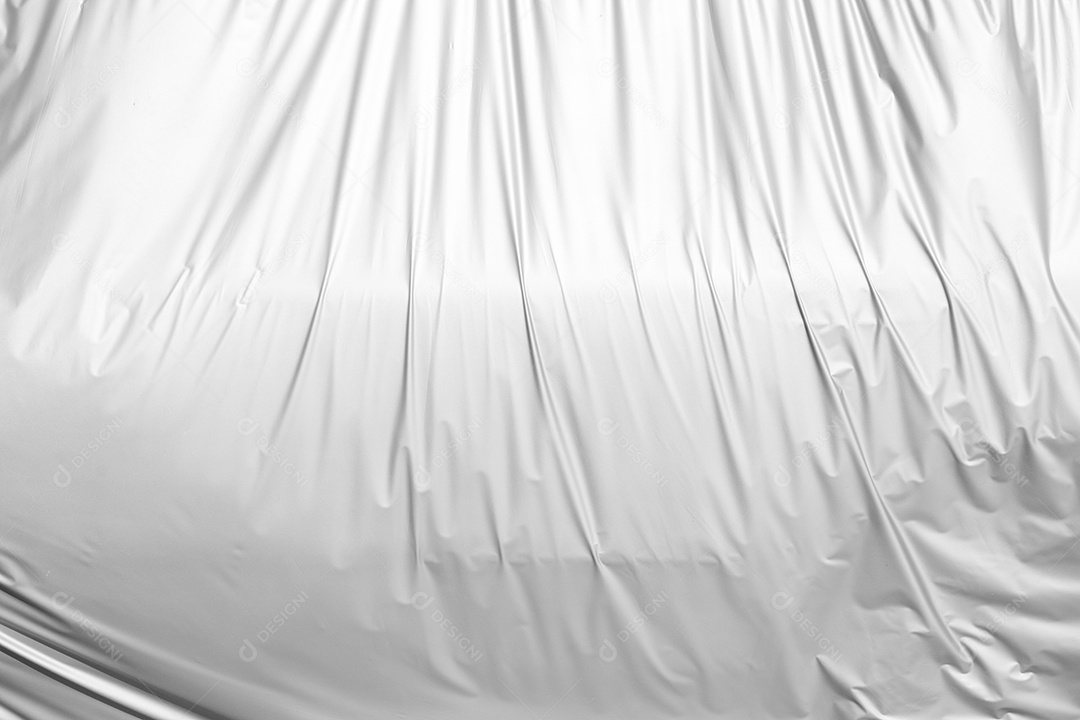 Textura gradiente de linho branco estilo de curva turva de tecido de luxo abstrato, roupa de cama enrugada e sombras cinza escuras, plano de fundo
