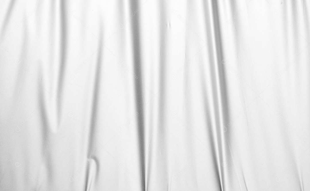 Textura gradiente de linho branco estilo de curva turva de tecido de luxo abstrato, roupa de cama enrugada e sombras cinza escuras, plano de fundo