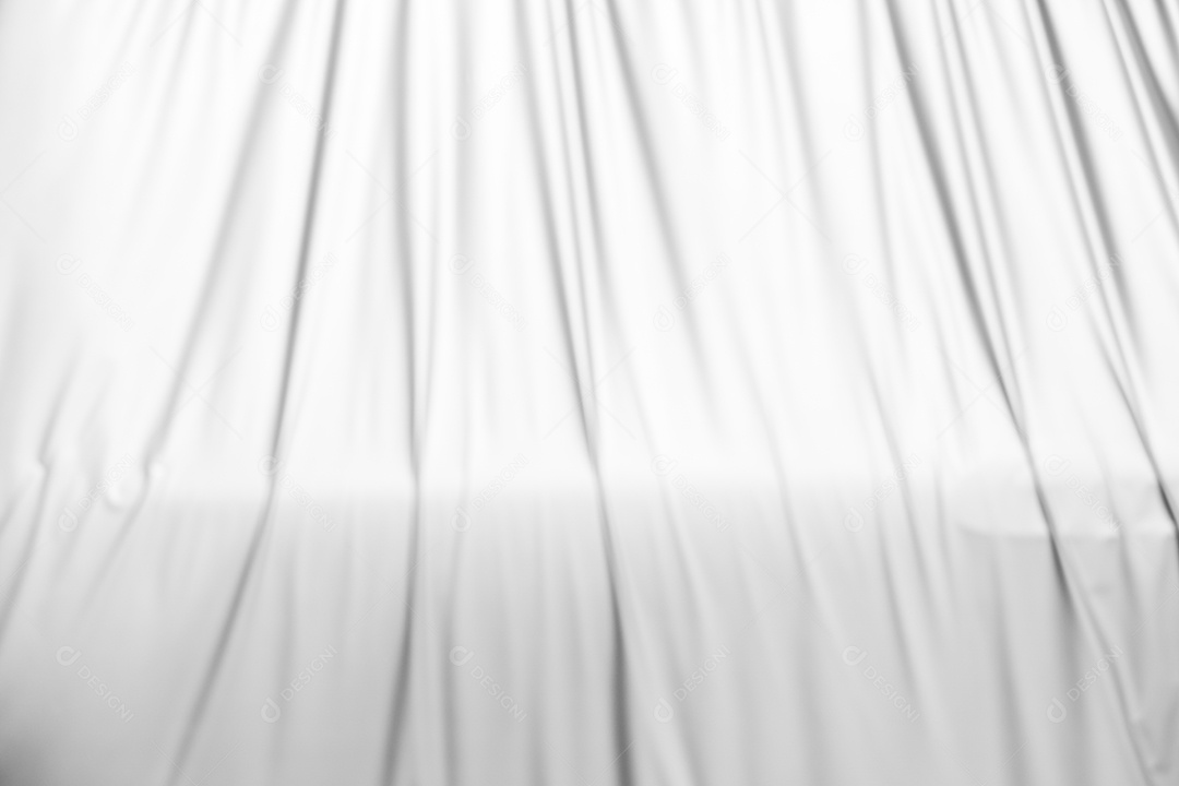 Textura gradiente de linho branco estilo de curva turva de tecido de luxo abstrato, roupa de cama enrugada e sombras cinza escuras, plano de fundo